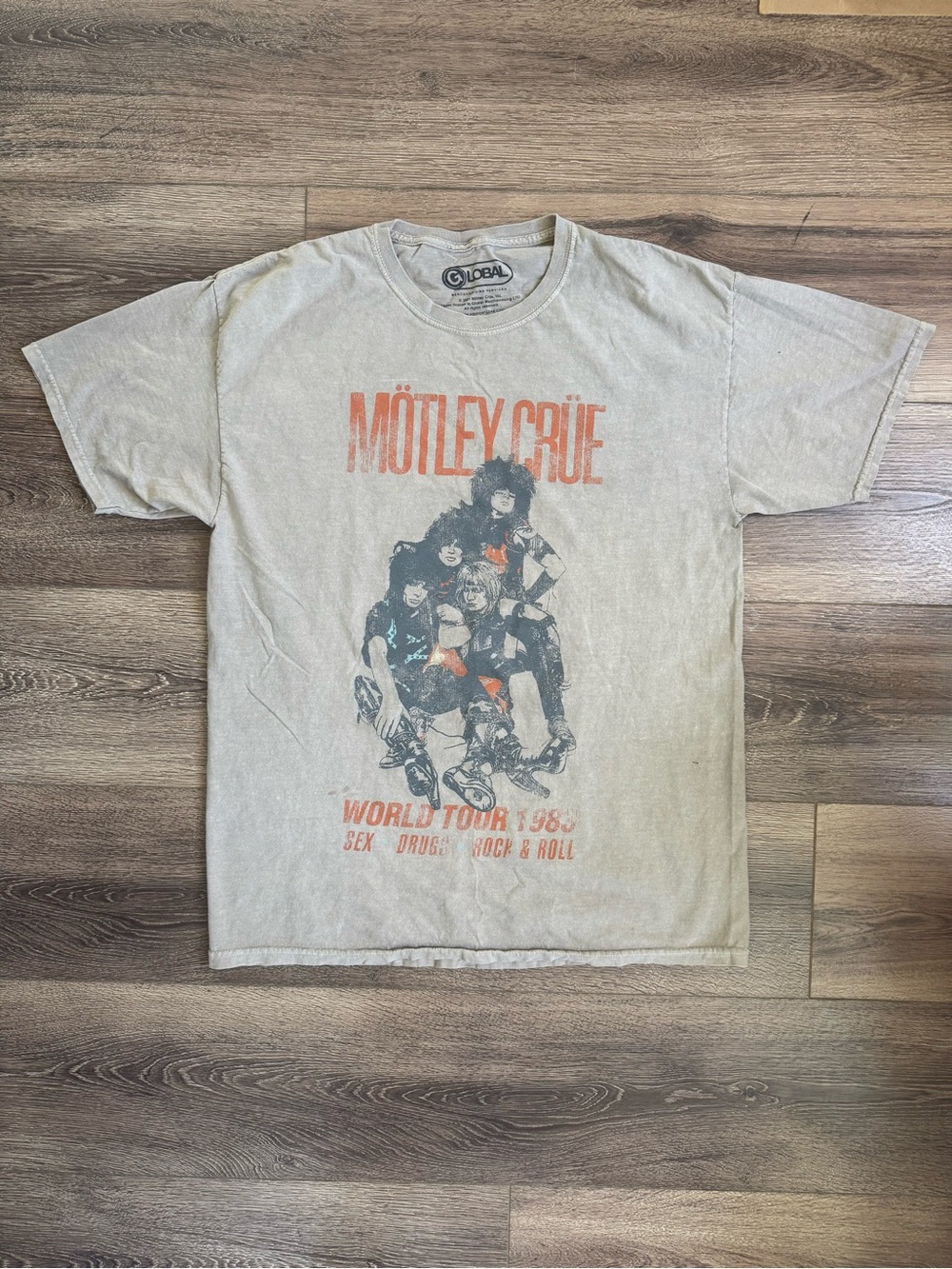 Motley Crue Global World Tour 1983 Graphic Band Tee